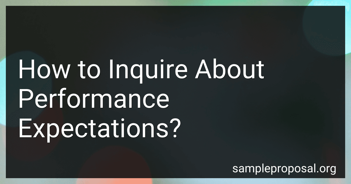 How to Inquire About Performance Expectations? image