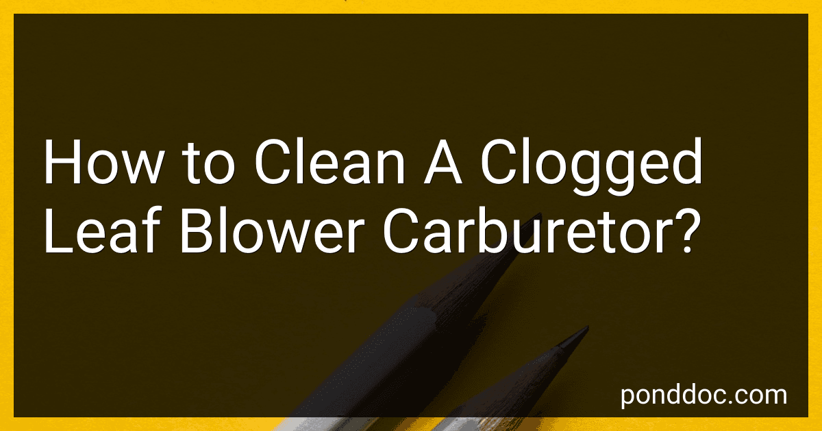 How to Clean A Clogged Leaf Blower Carburetor? image