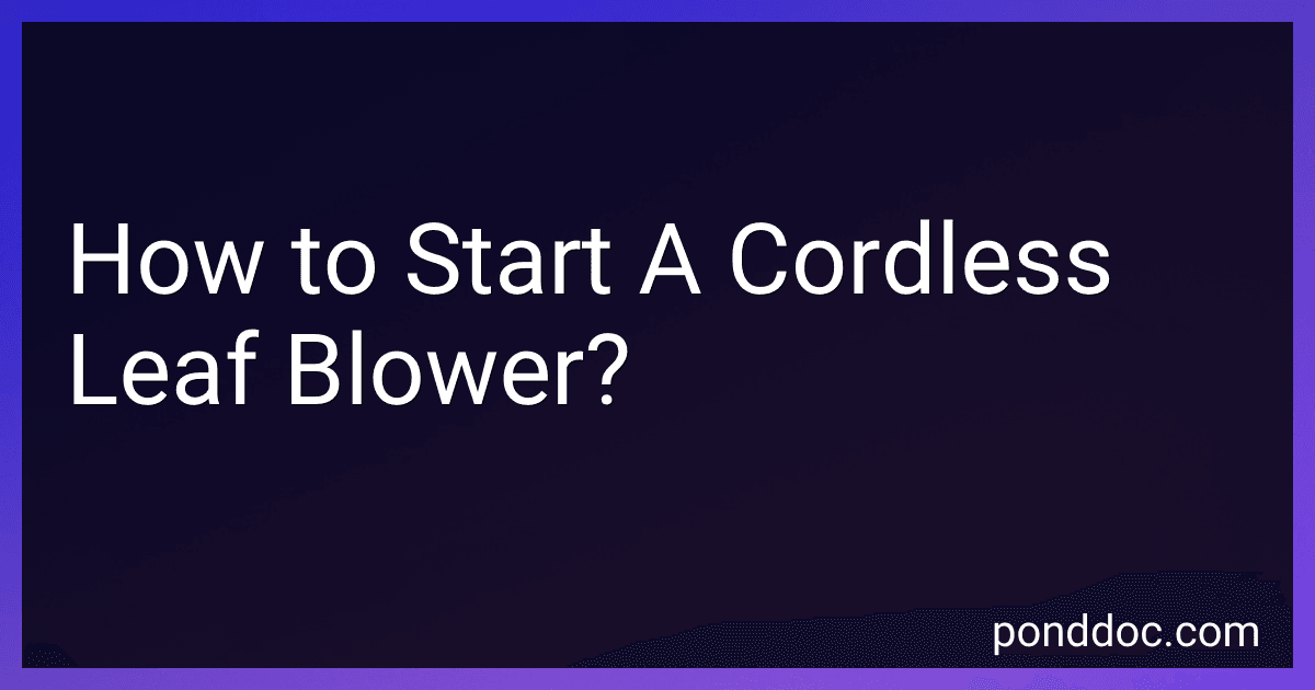 How to Start A Cordless Leaf Blower? image