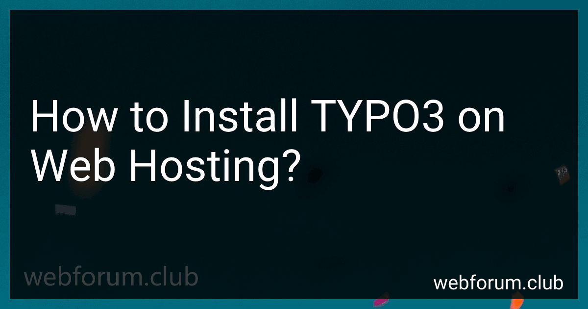 How to Install TYPO3 on Web Hosting? image