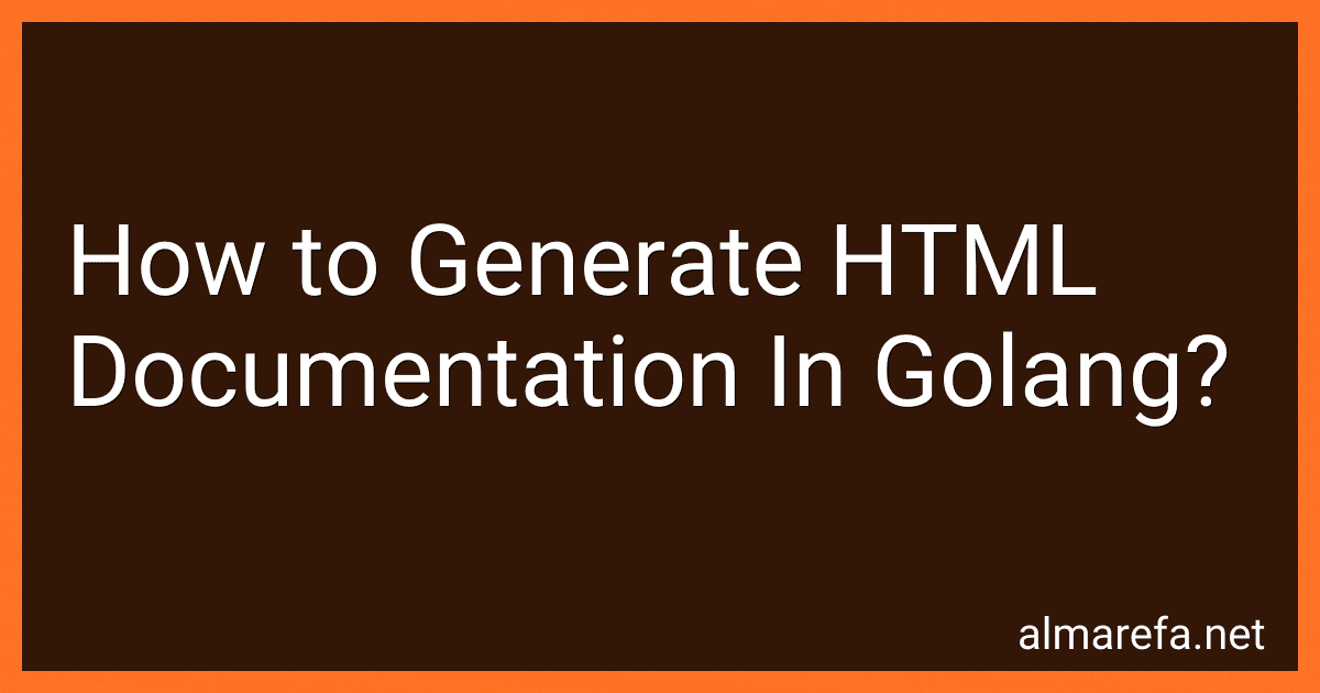 How to Generate HTML Documentation In Golang? image
