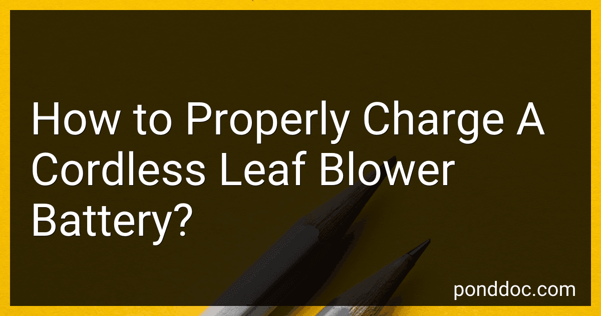 How to Properly Charge A Cordless Leaf Blower Battery? image