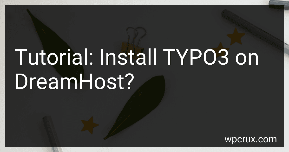 Tutorial: Install TYPO3 on DreamHost? image
