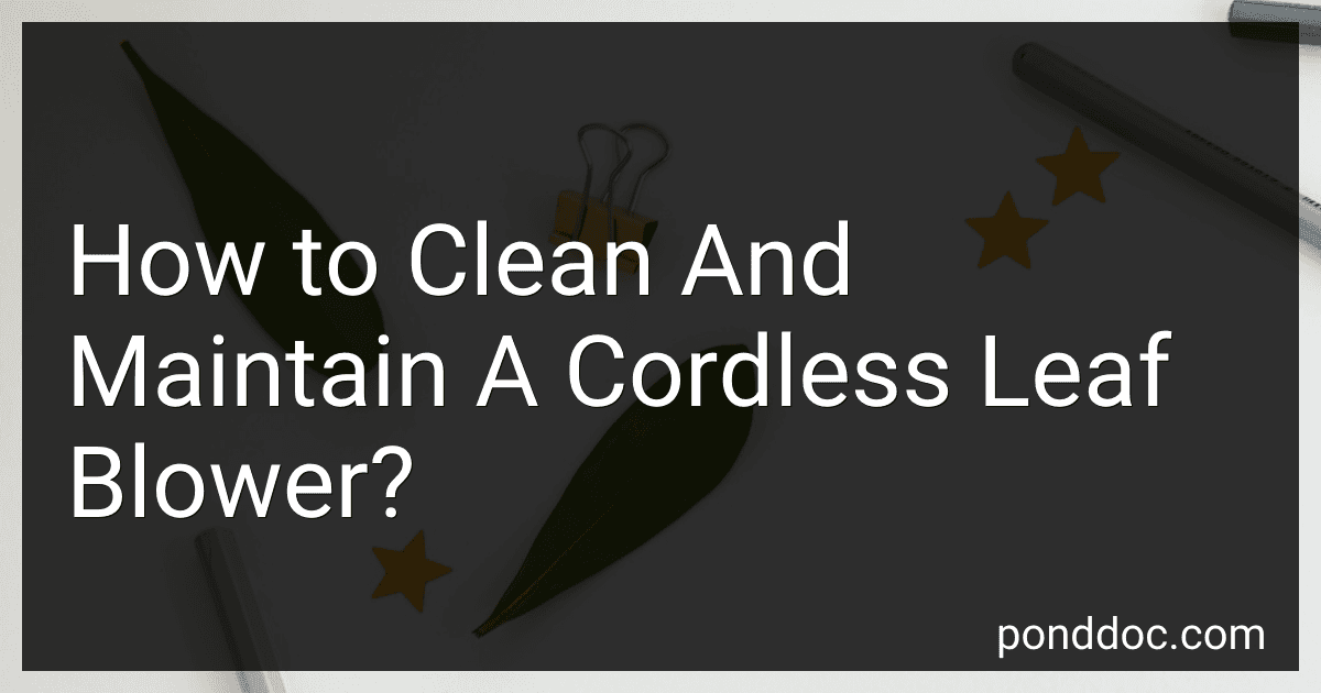 How to Clean And Maintain A Cordless Leaf Blower? image