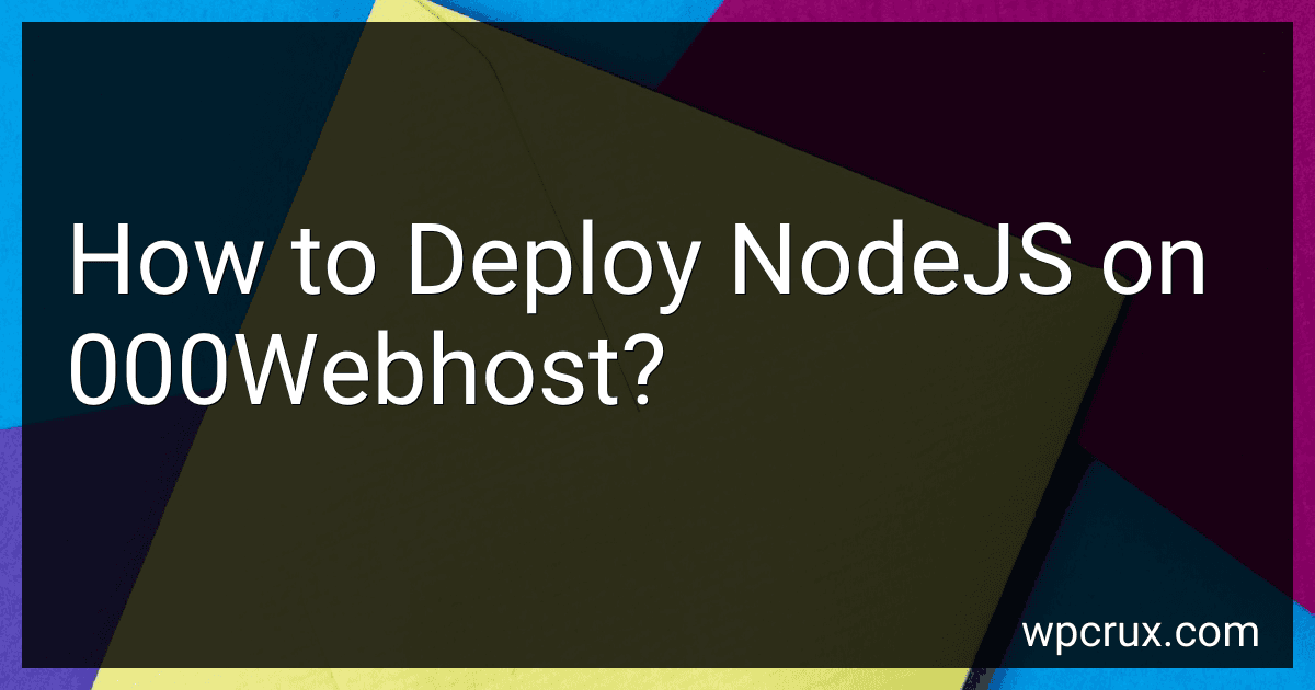 How to Deploy NodeJS on 000Webhost? image