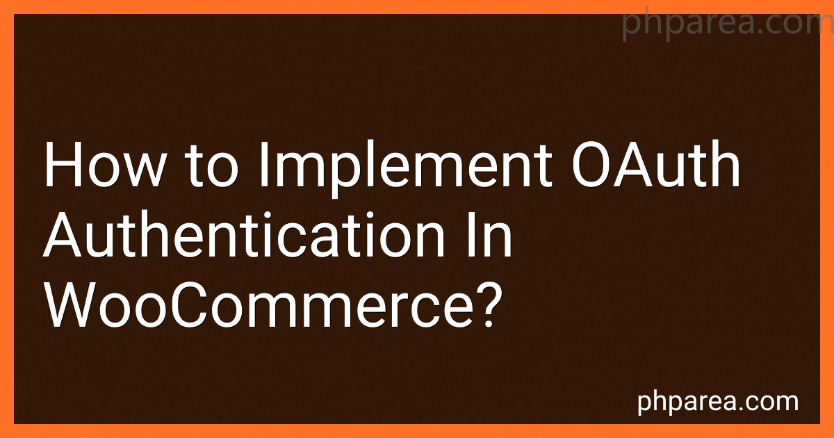 How to Implement OAuth Authentication In WooCommerce? image