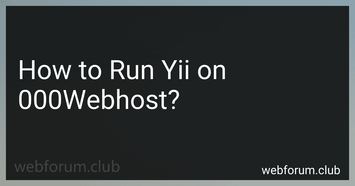 How to Run Yii on 000Webhost? image