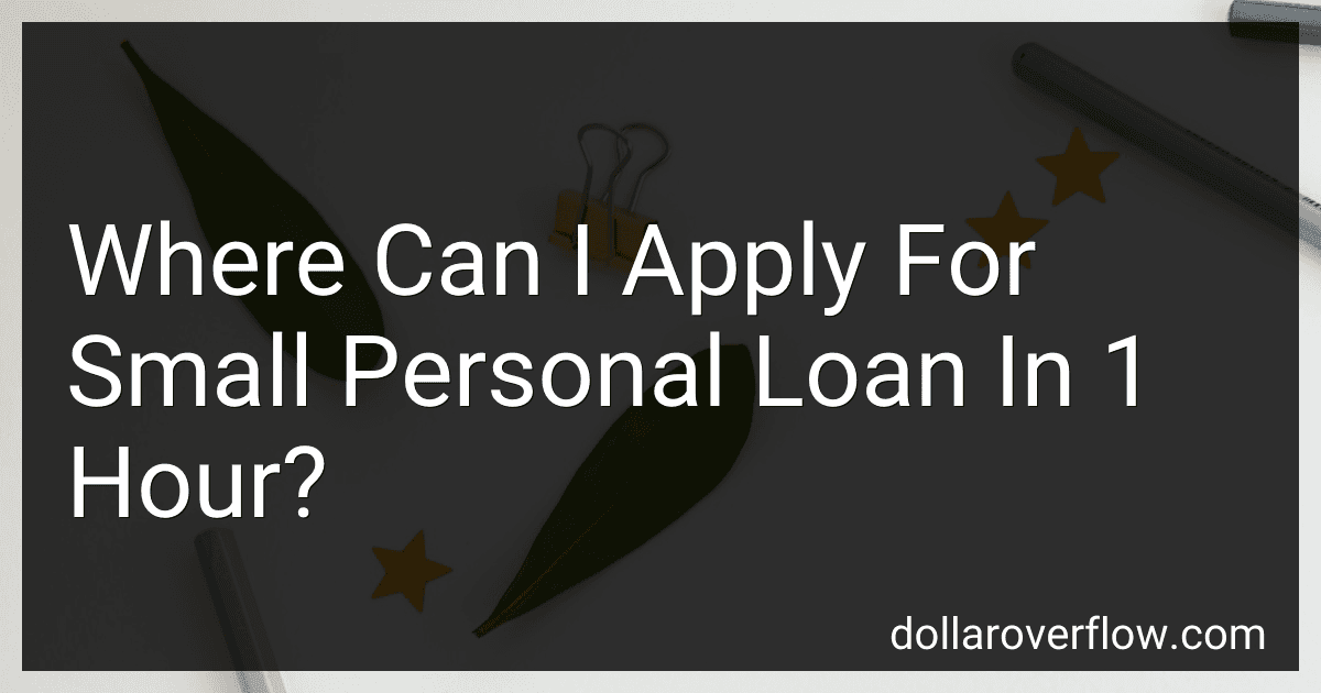 Where Can I Apply For Small Personal Loan In 1 Hour? image