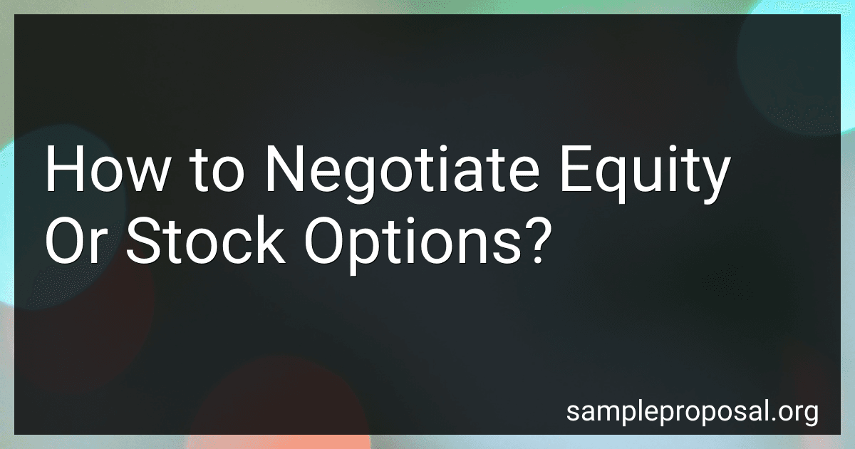 How to Negotiate Equity Or Stock Options? image