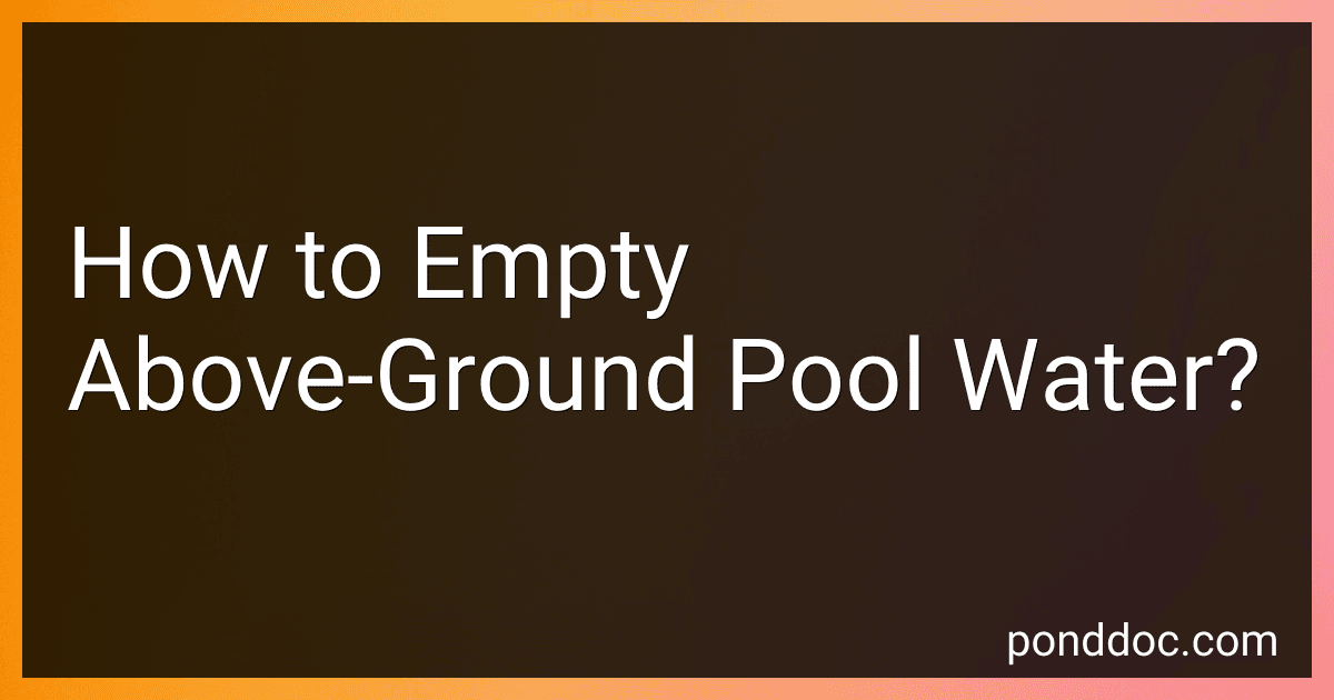 How to Empty Above-Ground Pool Water? image