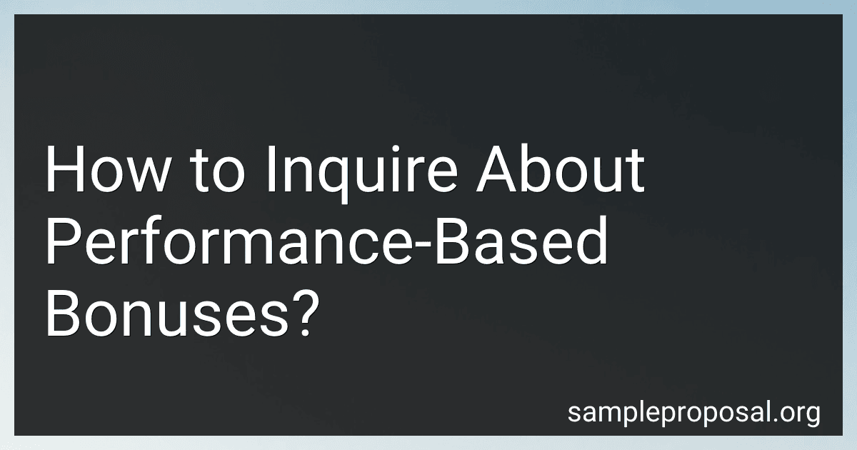 How to Inquire About Performance-Based Bonuses? image