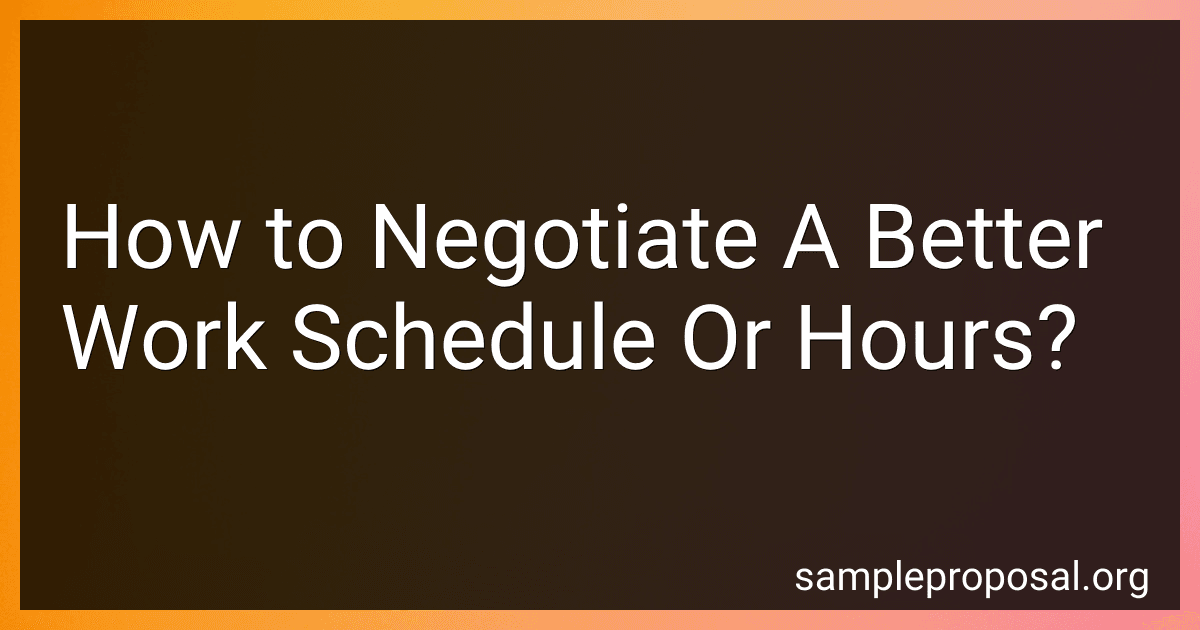 How to Negotiate A Better Work Schedule Or Hours? image