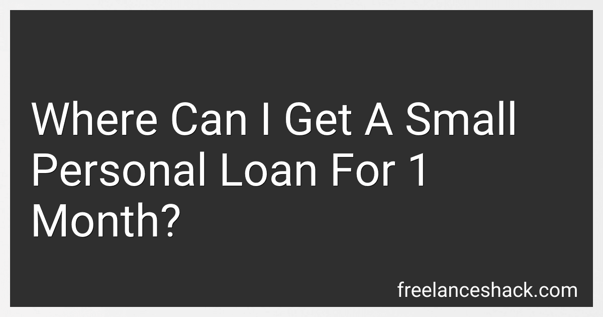 Where Can I Get A Small Personal Loan For 1 Month? image