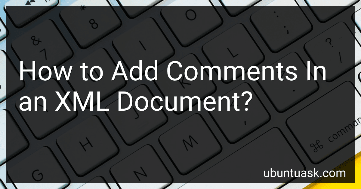 How to Add Comments In an XML Document? image