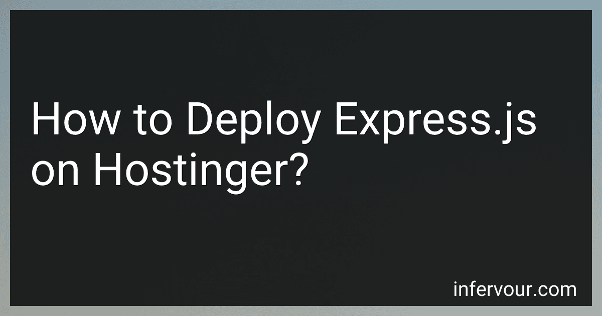 How to Deploy Express.js on Hostinger? image