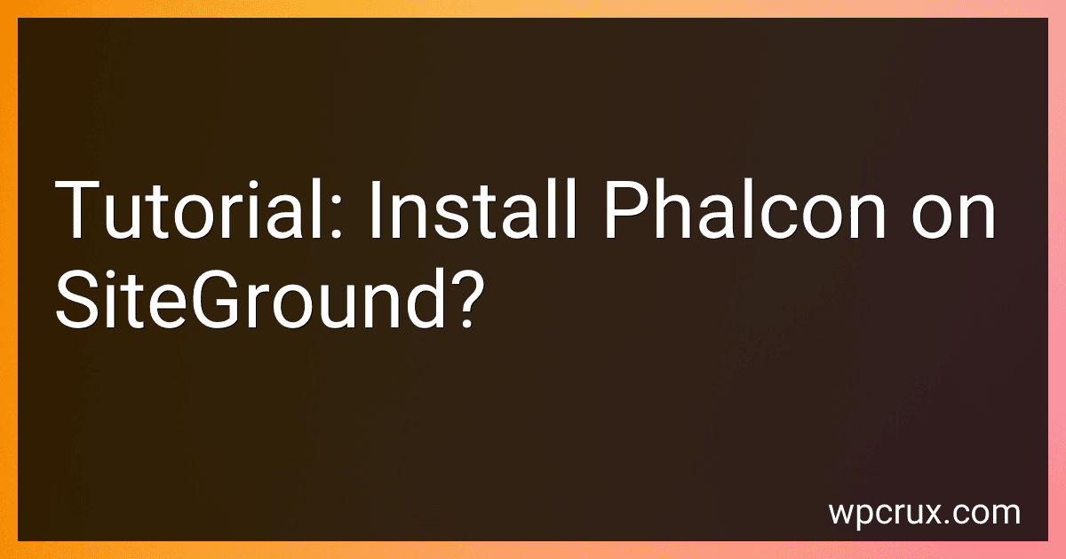 Tutorial: Install Phalcon on SiteGround? image