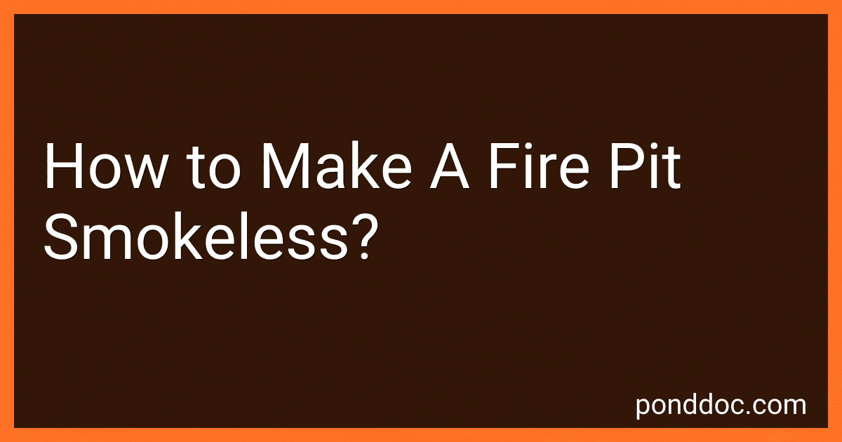How to Make A Fire Pit Smokeless? image