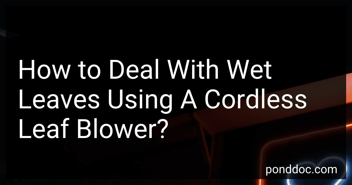 How to Deal With Wet Leaves Using A Cordless Leaf Blower? image