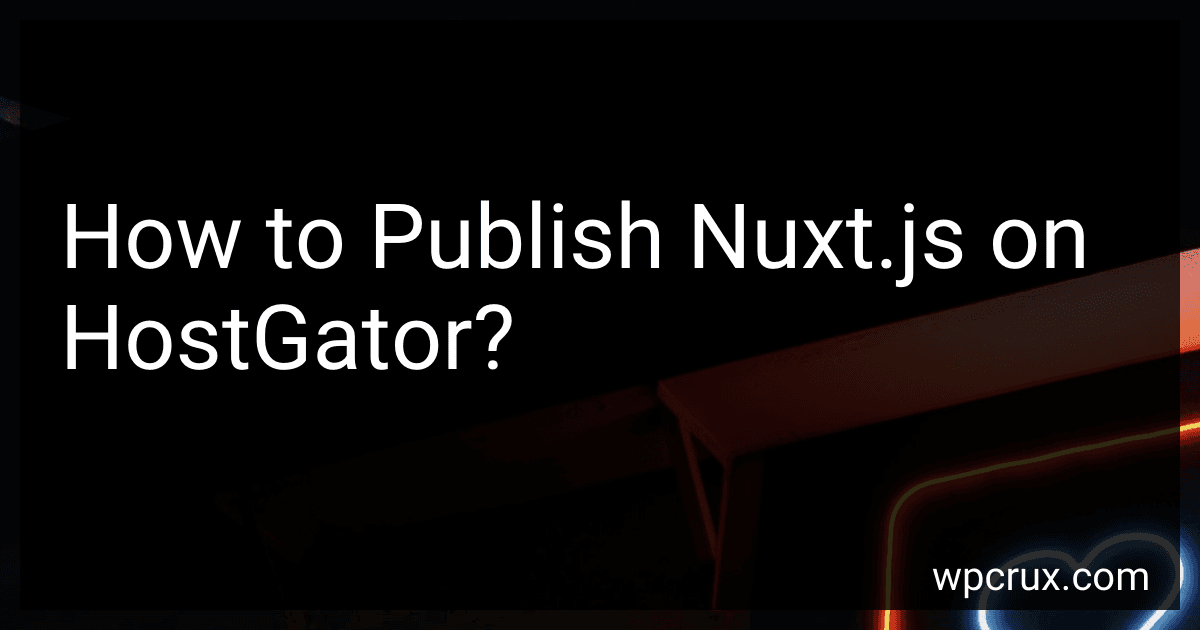 How to Publish Nuxt.js on HostGator? image