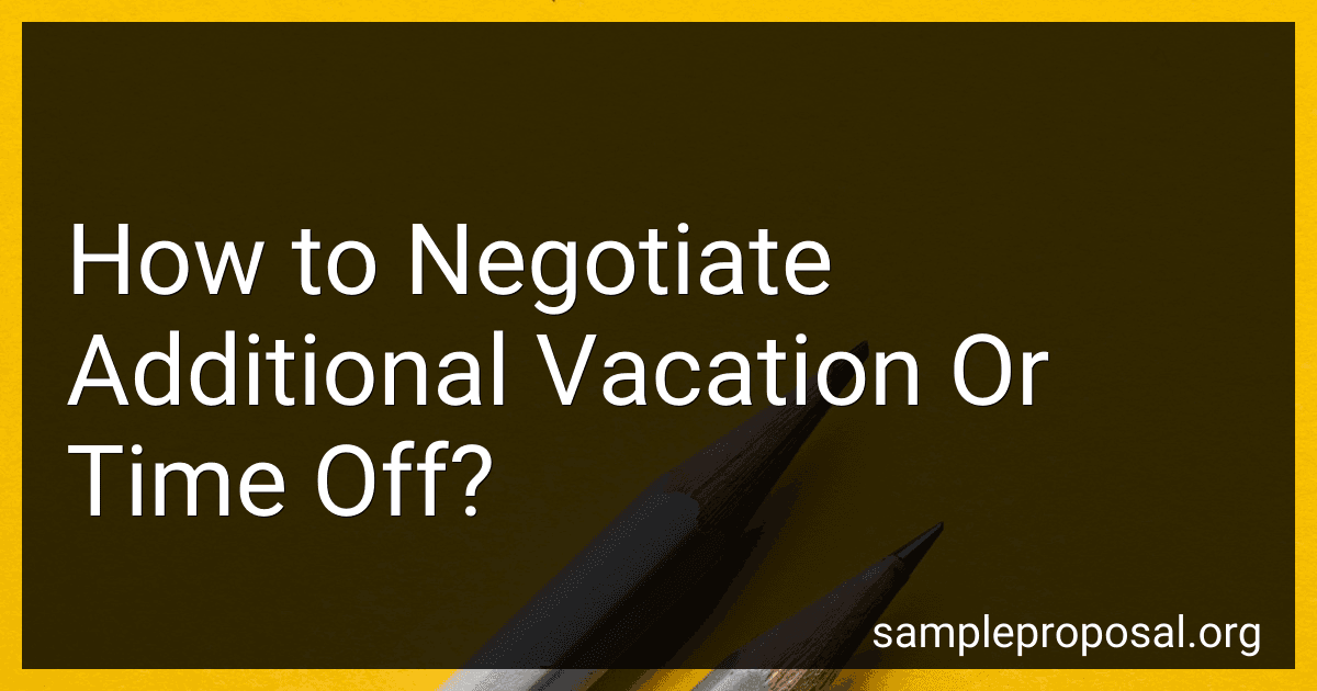 How to Negotiate Additional Vacation Or Time Off? image