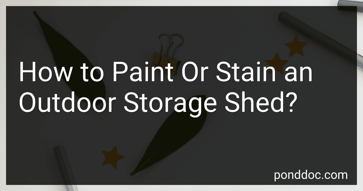 How to Paint Or Stain an Outdoor Storage Shed? image