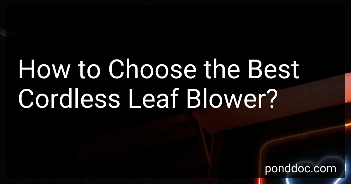 How to Choose the Best Cordless Leaf Blower? image
