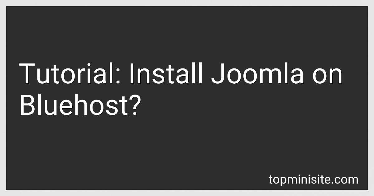 Tutorial: Install Joomla on Bluehost? image