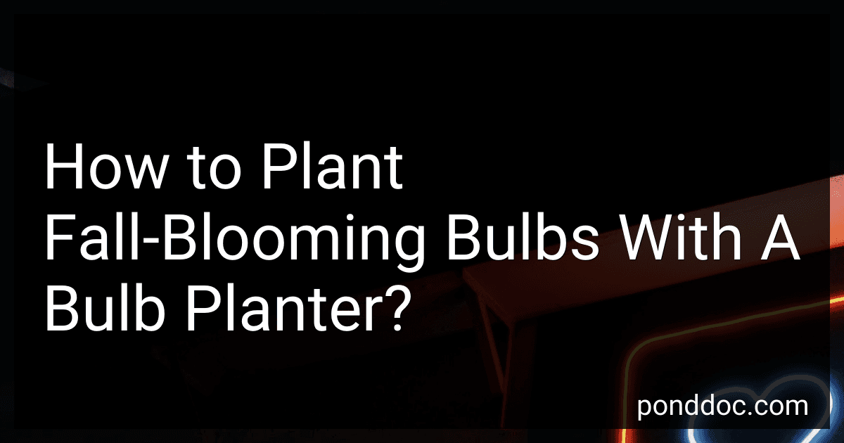 How to Plant Fall-Blooming Bulbs With A Bulb Planter? image