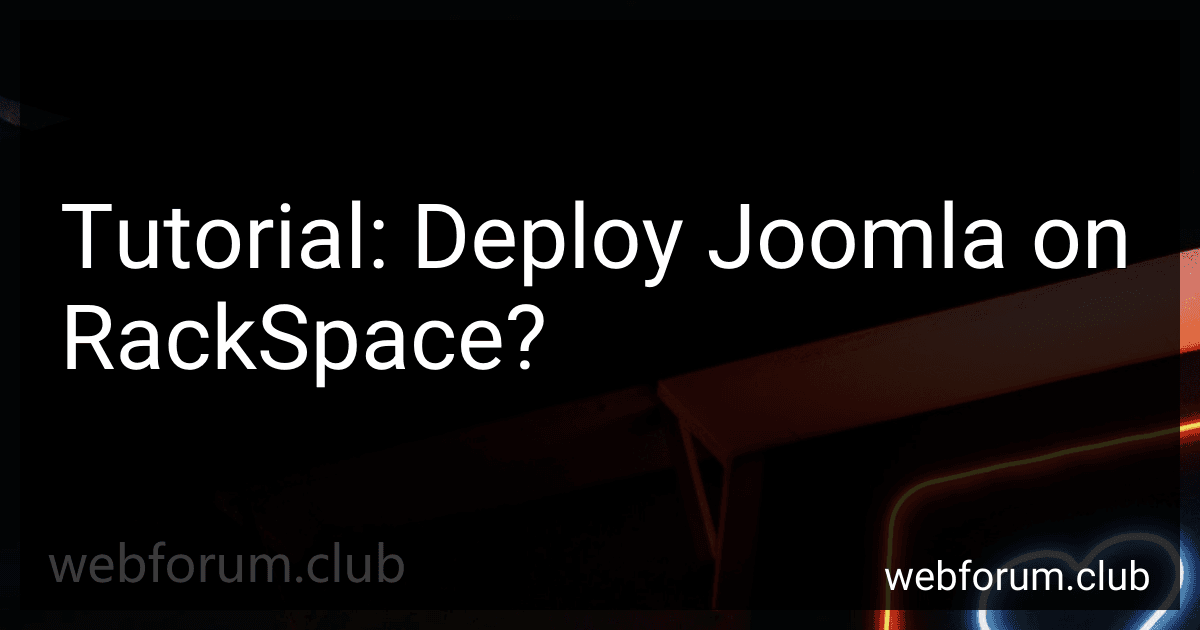 Tutorial: Deploy Joomla on RackSpace? image