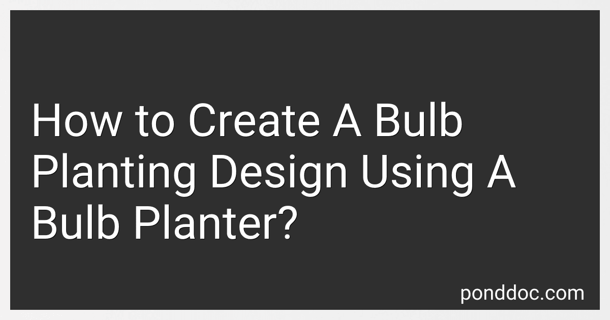 How to Create A Bulb Planting Design Using A Bulb Planter? image