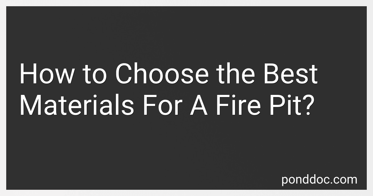 How to Choose the Best Materials For A Fire Pit? image