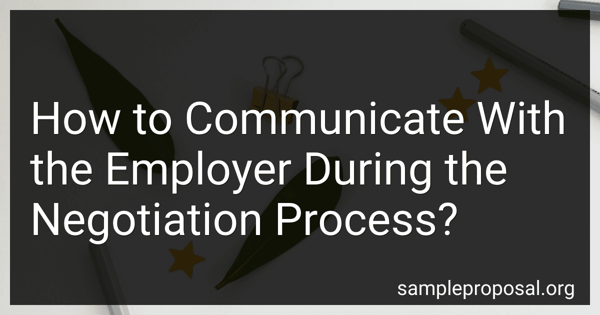 How to Communicate With the Employer During the Negotiation Process? image