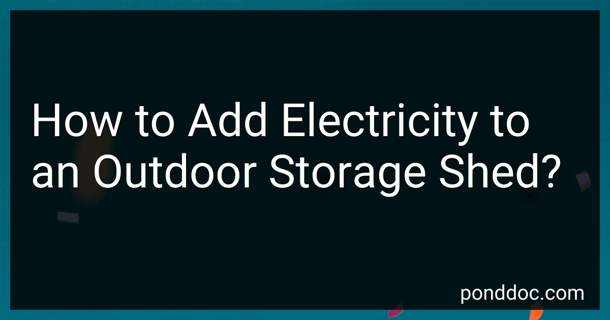 How to Add Electricity to an Outdoor Storage Shed? image