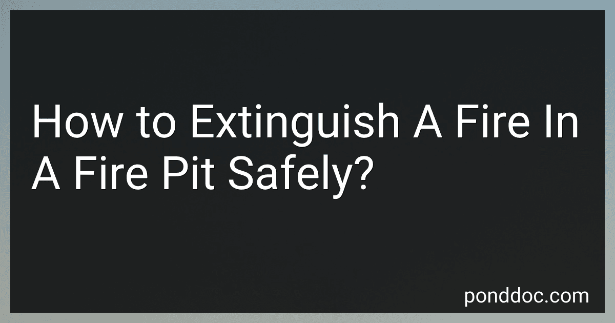 How to Extinguish A Fire In A Fire Pit Safely? image