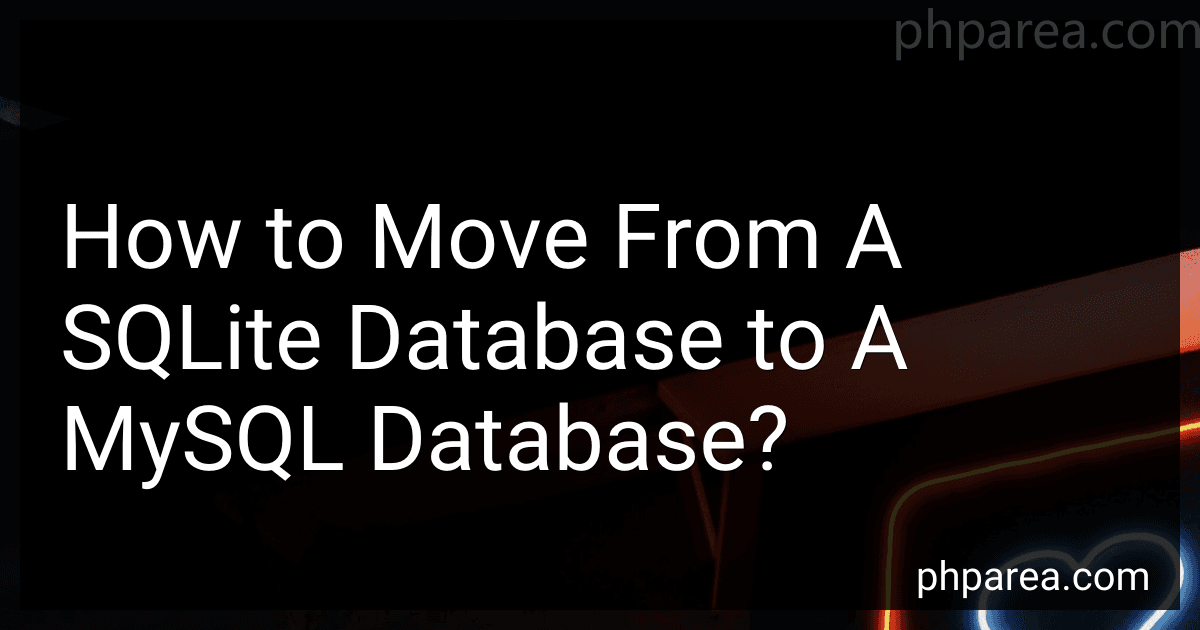 How to Move From A SQLite Database to A MySQL Database? image