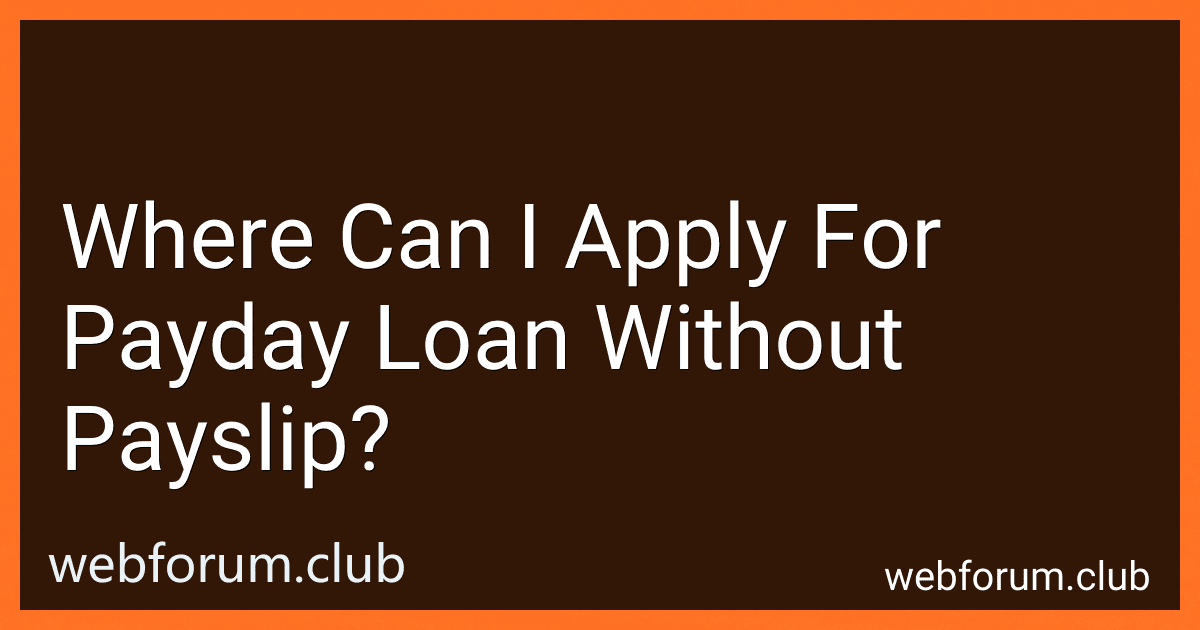 Where Can I Apply For Payday Loan Without Payslip? image