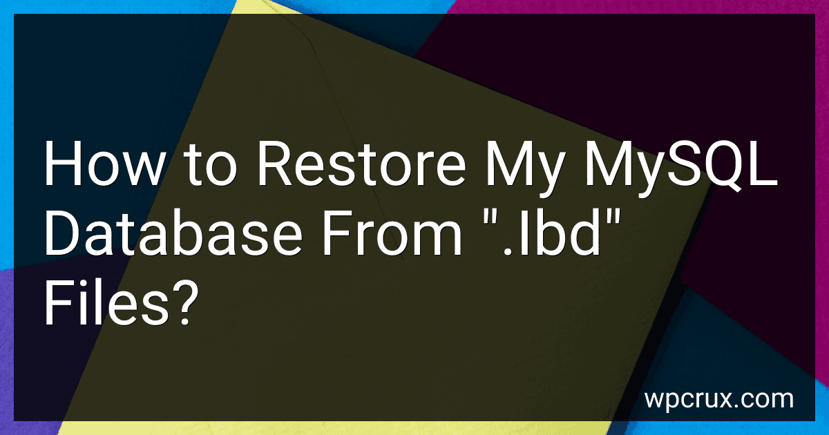 How to Restore My MySQL Database From ".Ibd" Files? image