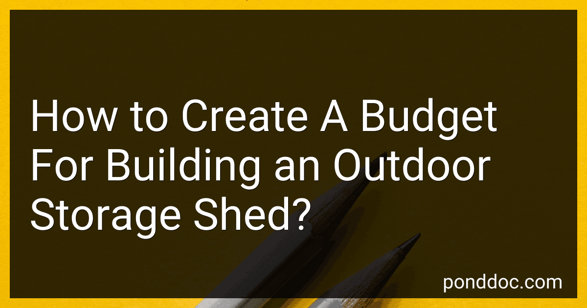 How to Create A Budget For Building an Outdoor Storage Shed? image