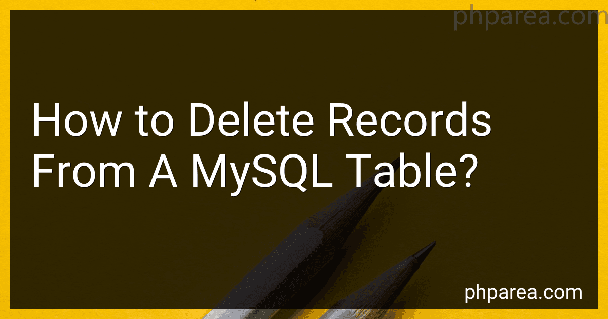 How to Delete Records From A MySQL Table? image