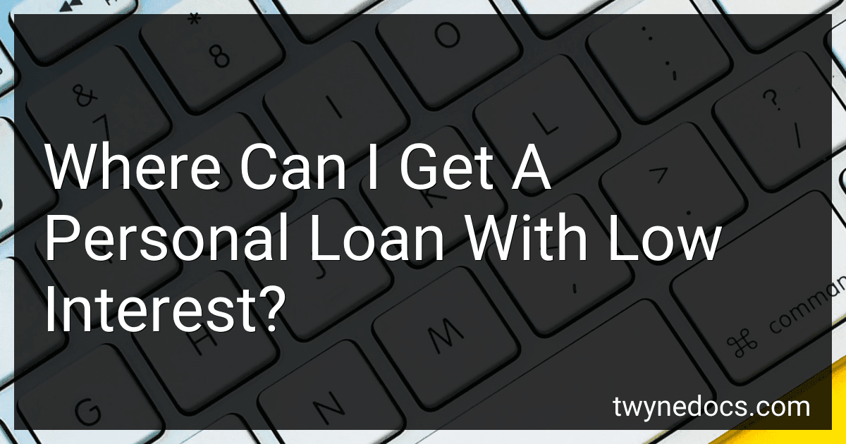 Where Can I Get A Personal Loan With Low Interest? image
