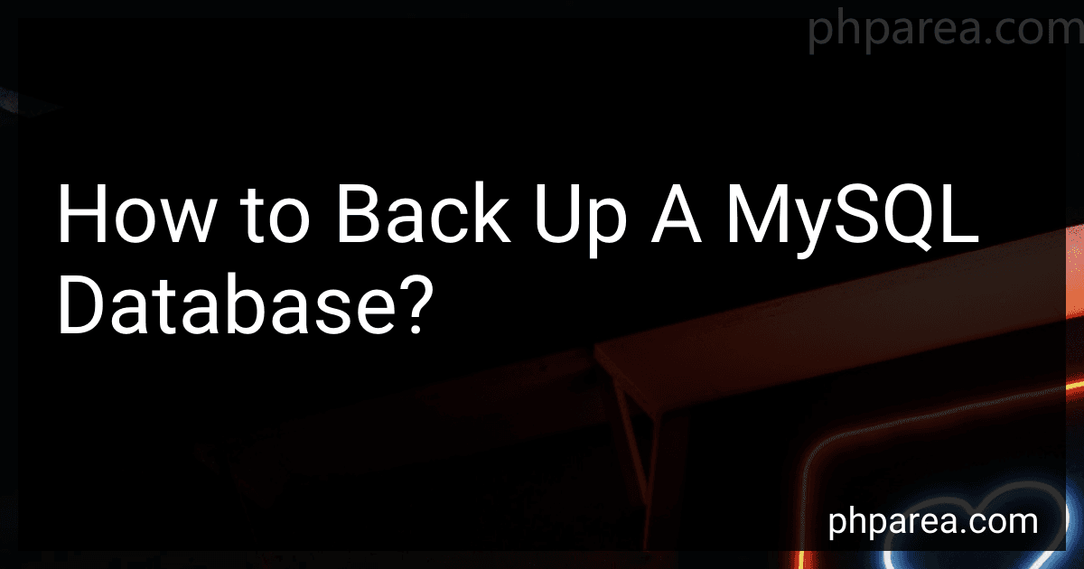 How to Back Up A MySQL Database? image