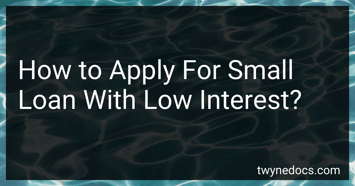 How to Apply For Small Loan With Low Interest? image
