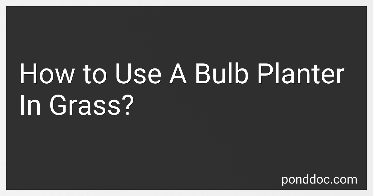 How to Use A Bulb Planter In Grass? image