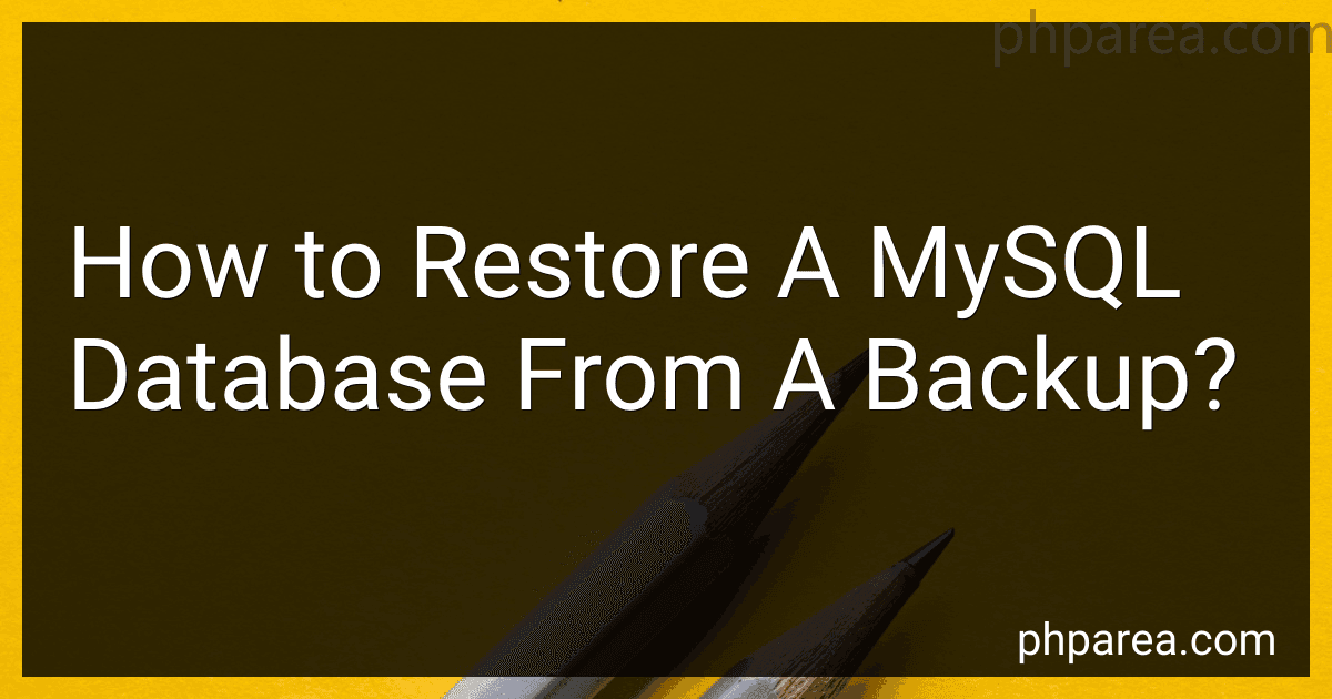 How to Restore A MySQL Database From A Backup? image