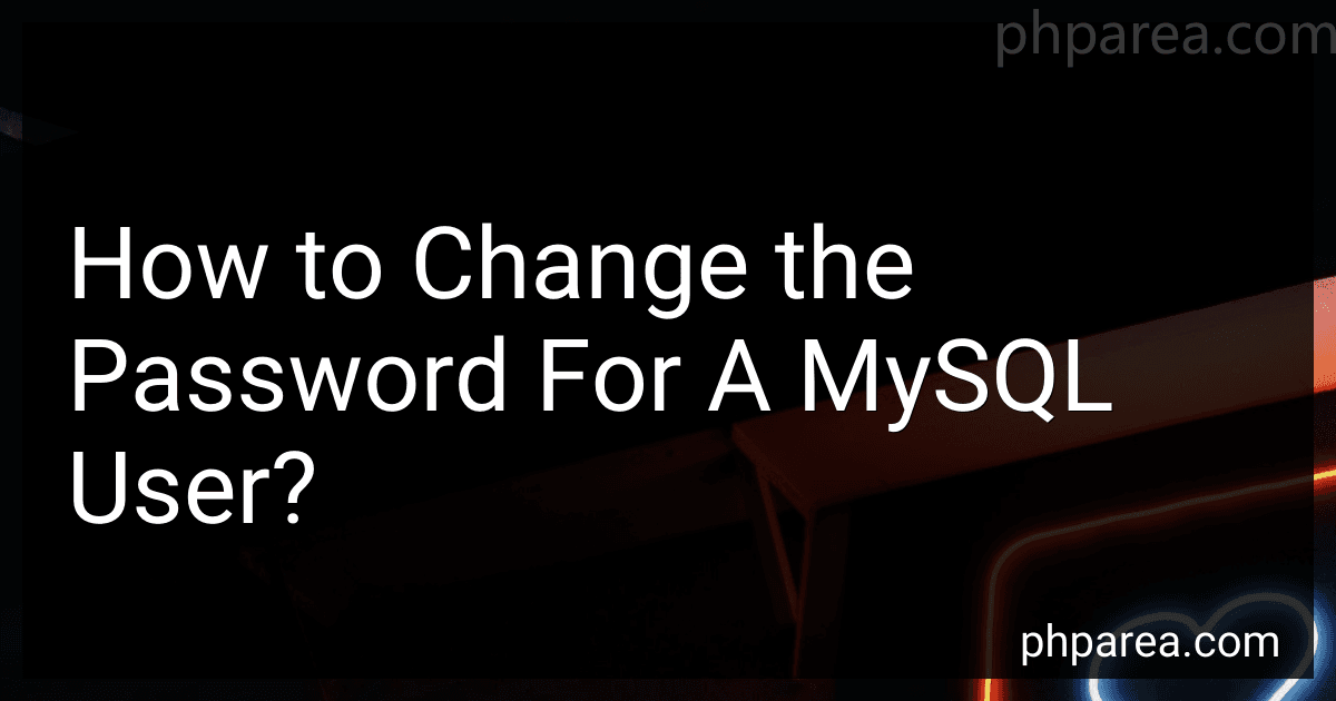 How to Change the Password For A MySQL User? image
