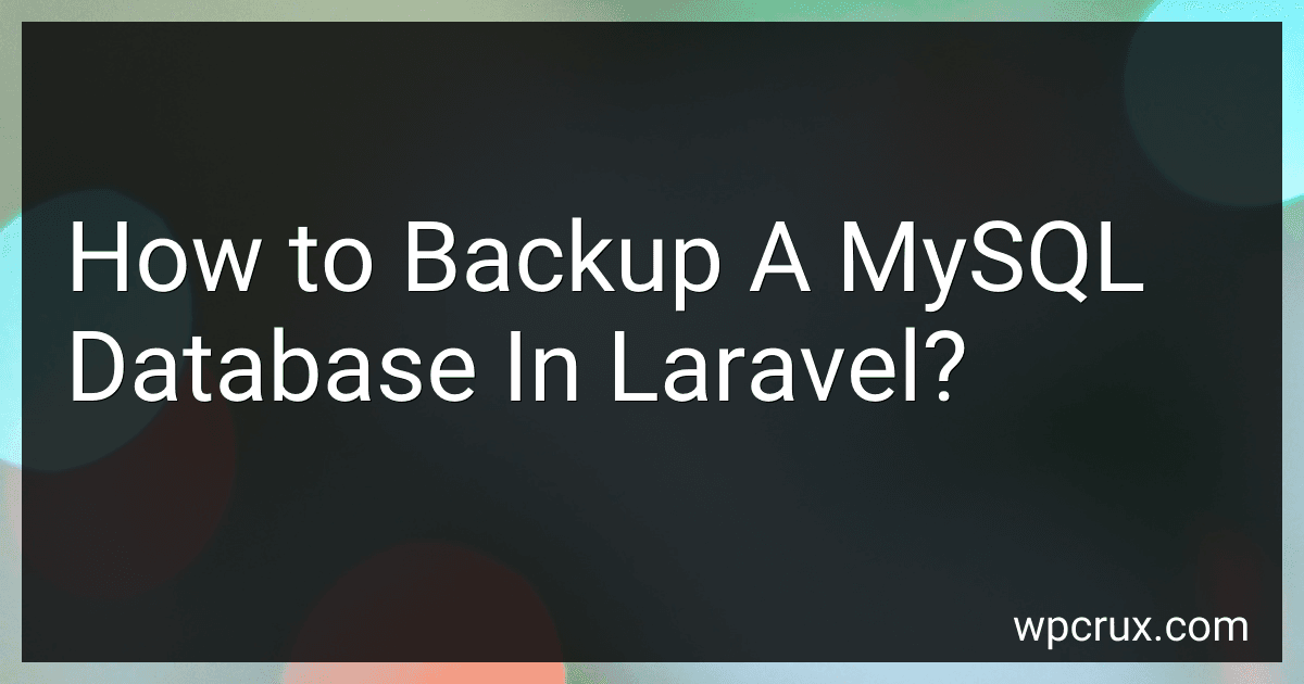 How to Backup A MySQL Database In Laravel? image