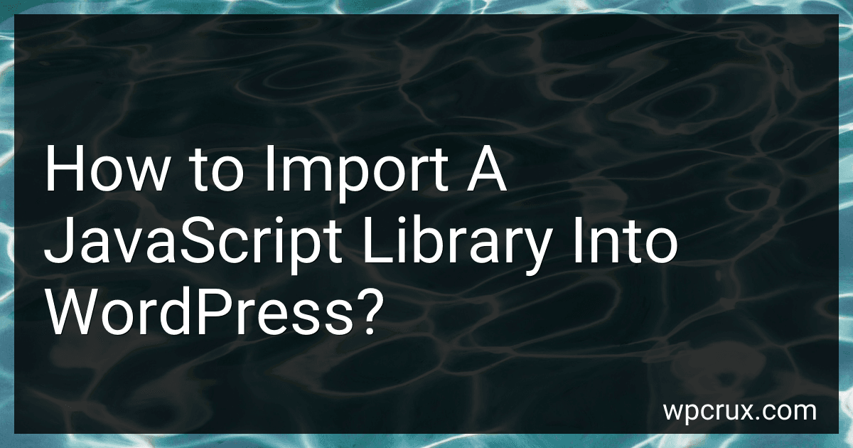 How to Import A JavaScript Library Into WordPress? image