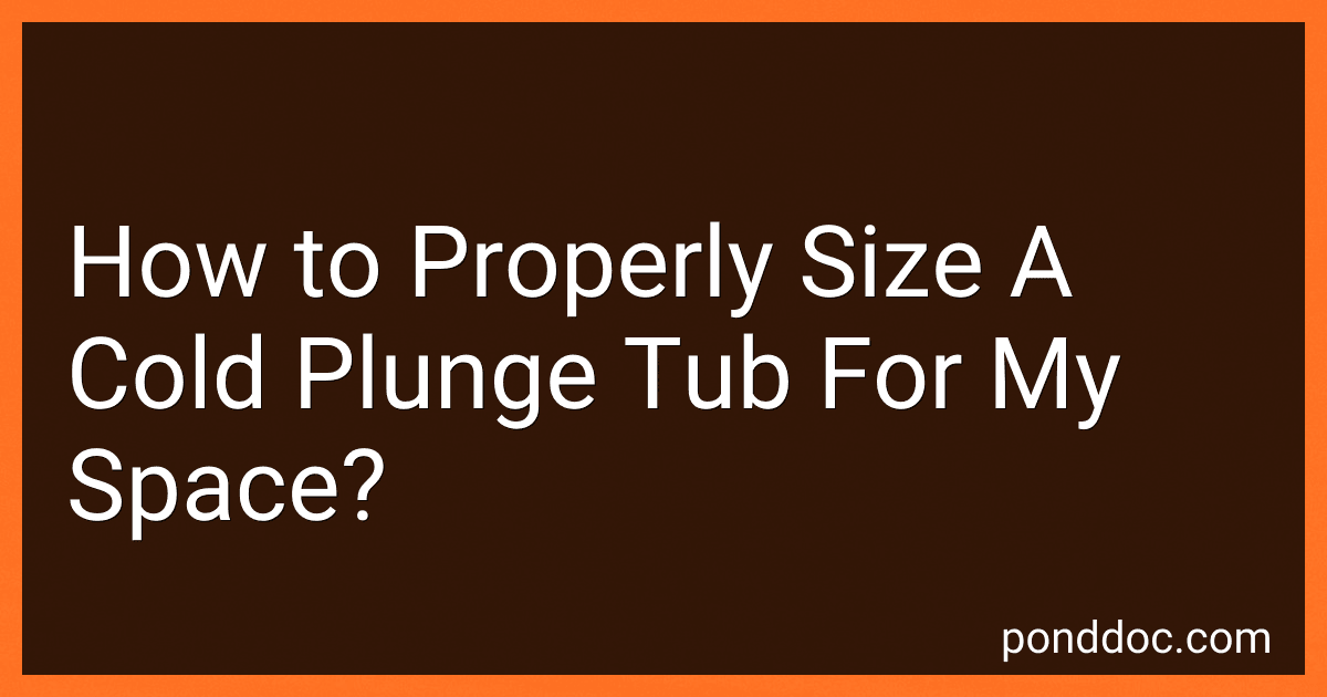 How to Properly Size A Cold Plunge Tub For My Space? image