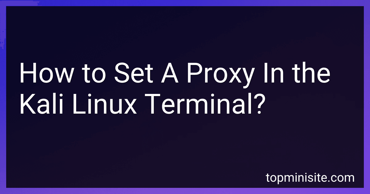 How to Set A Proxy In the Kali Linux Terminal? image
