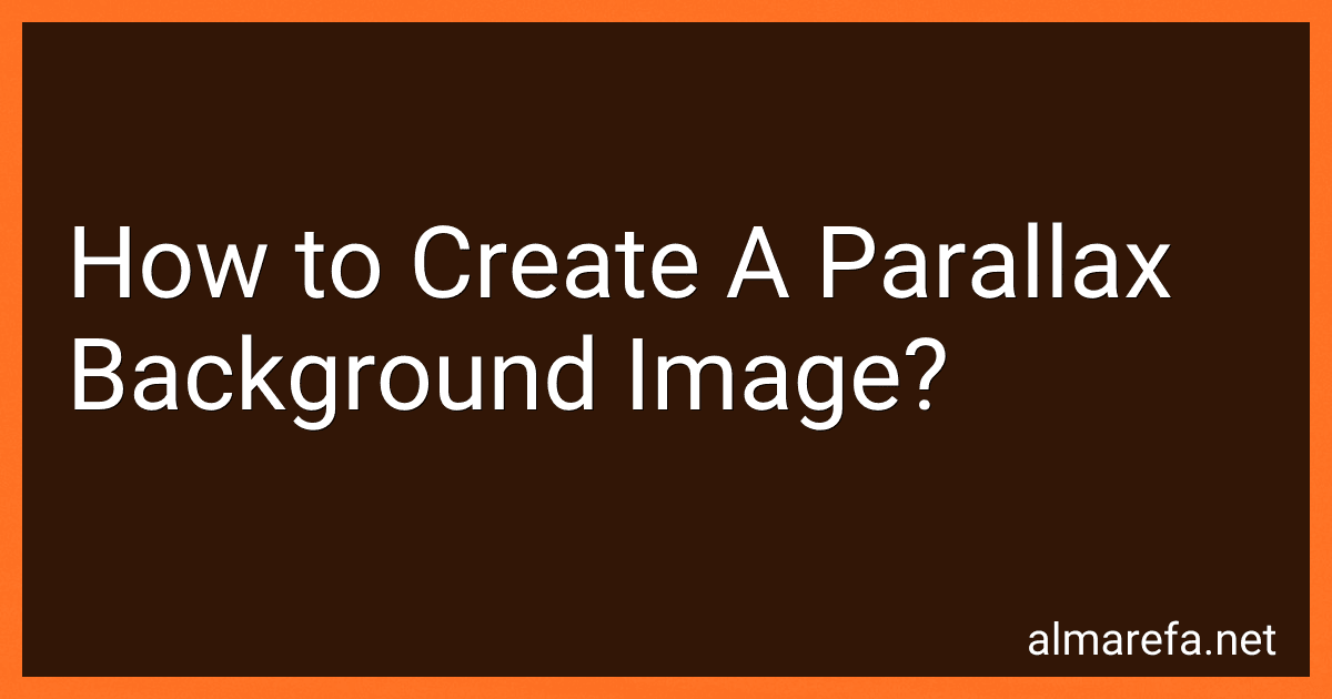 How to Create A Parallax Background Image? image